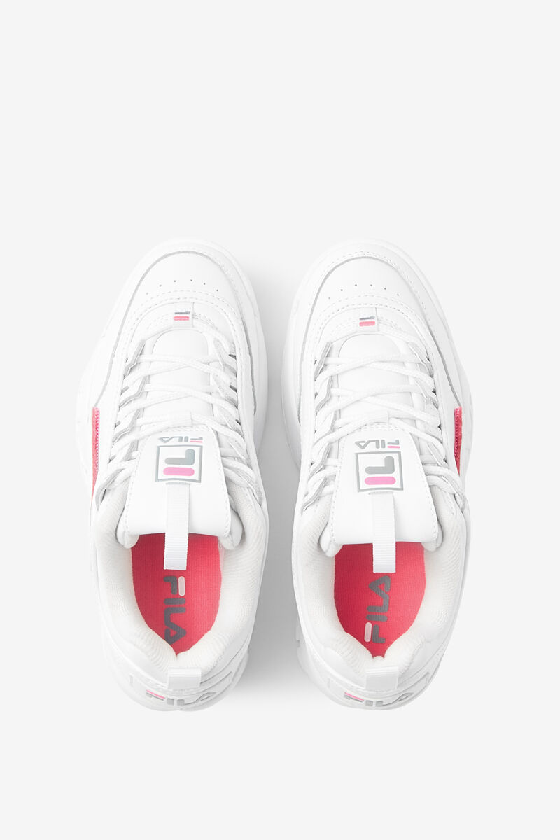 Fila Big Disruptor 2 Logo Reveal Platform Skor Barn Vita Rosa | 3Um6Cp3Mome
