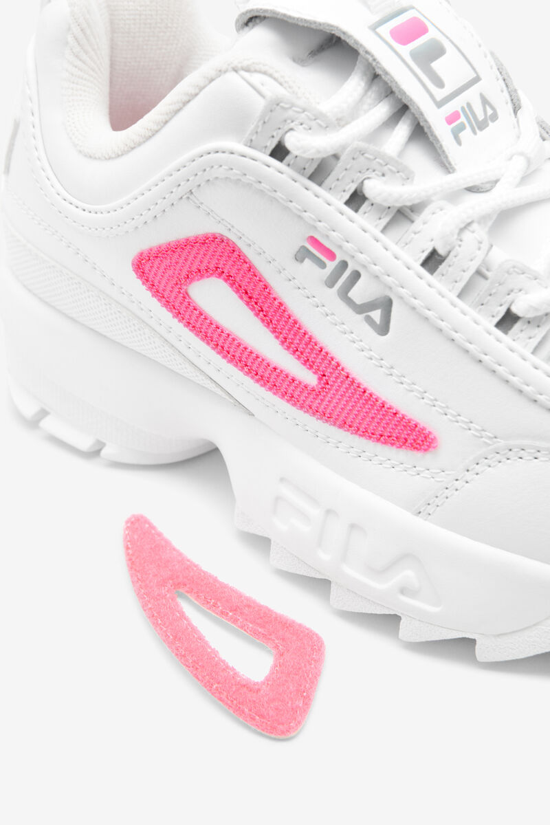 Fila Big Disruptor 2 Logo Reveal Platform Skor Barn Vita Rosa | 3Um6Cp3Mome