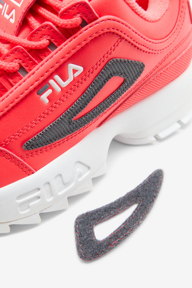 Fila Big Disruptor 2 Logo Reveal Platform Skor Barn Mörkrosa Vita | SUyGtMMtsYR