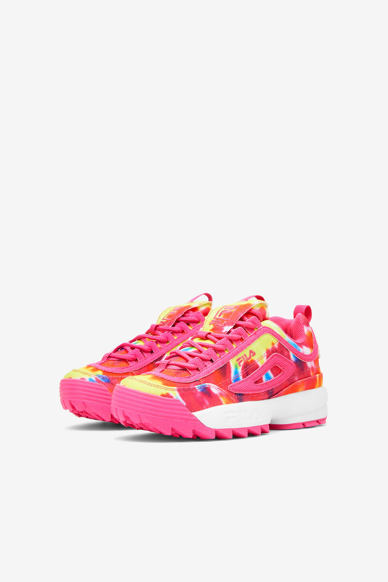 Fila Big Disruptor 2 Tie Dye Platform Skor Barn Olika Färger Rosa Vita | 78bBKA9wRms