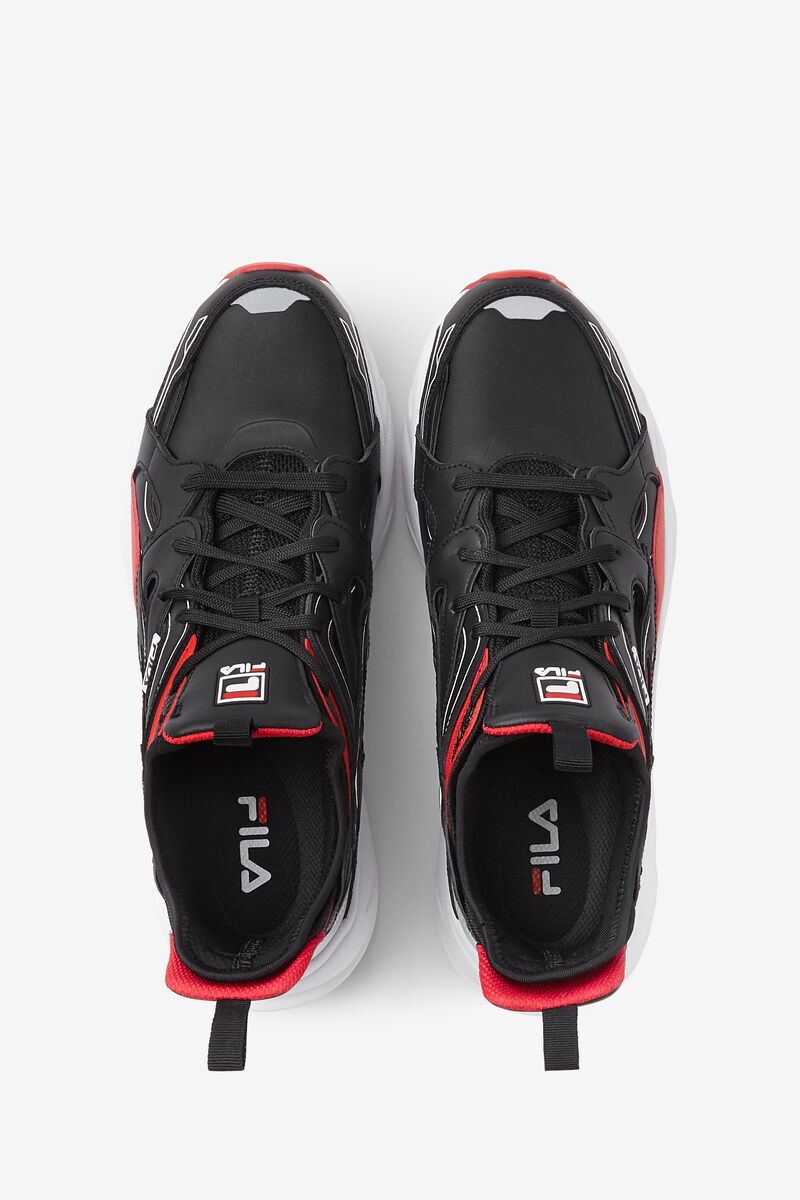 Fila Black & Red Hallasan High Top Sneakers | Fila Sneakers Herr Svarta Röda Vita | bh6Wyn4MpOY
