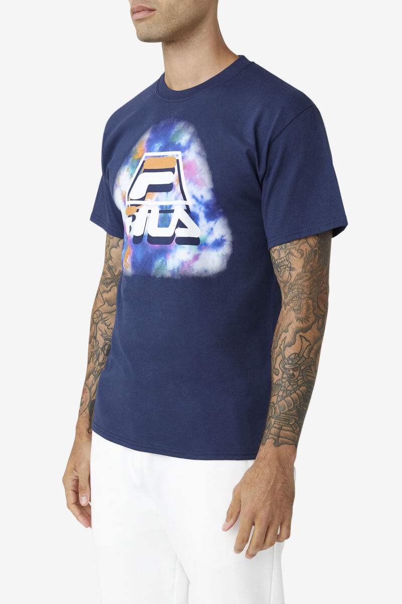 Fila Boniface Tie Dye T-shirt Herr Blå | UfUc9nBeWr5