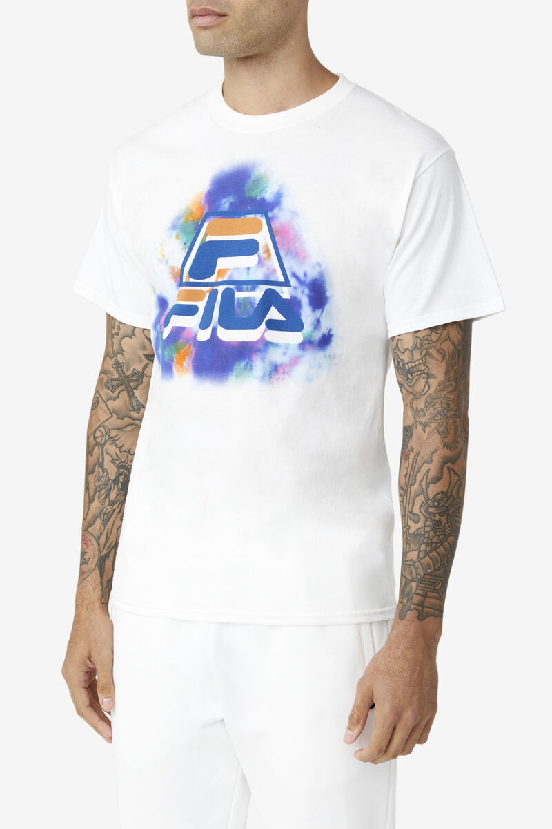 Fila Boniface Tie Dye T-shirt Herr Vita | QvOVzi8bYcX