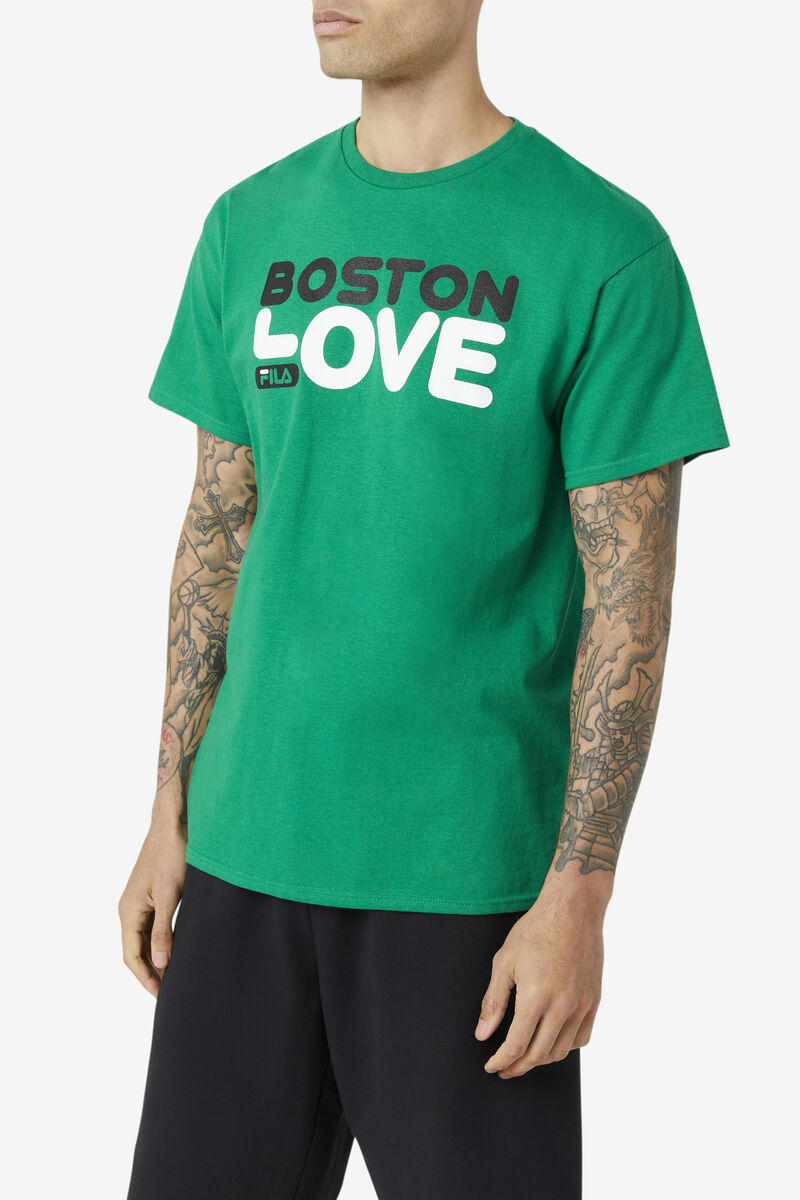Fila Boston Love T-shirt Herr Gröna | CQxHG2iHbln