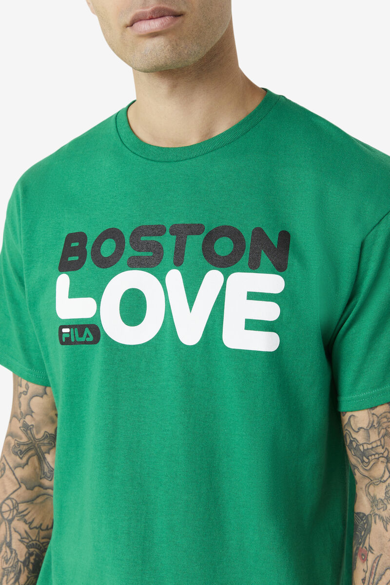 Fila Boston Love T-shirt Herr Gröna | CQxHG2iHbln