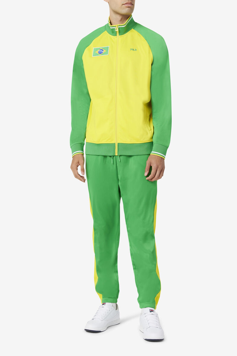 Fila Brazil Track Jacket Jacka Dam Gula Gröna Vita | thd6ChwWXdQ