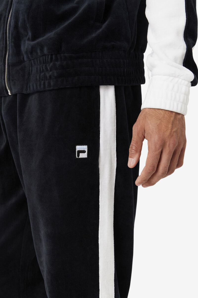 Fila Brice Velour Pant Byxor Herr Svarta Vita | j8AR6jcDIE3