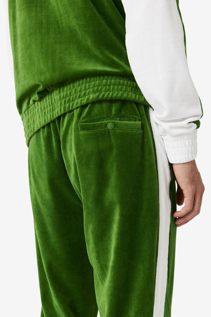 Fila Brice Velour Pant Byxor Herr Vita Röda | 5xpznE2gwzw