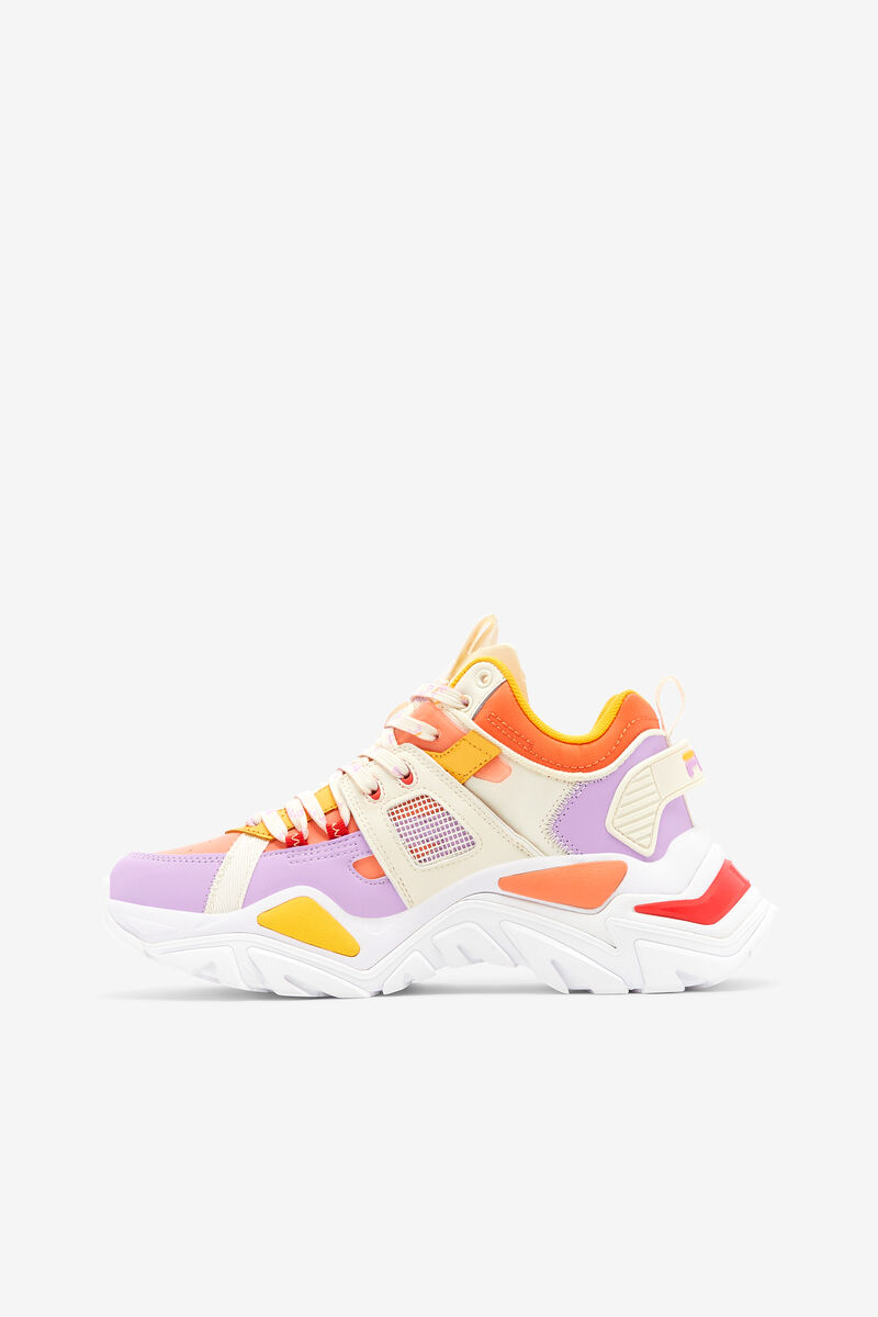Fila Cage Mid Mixed Media Sneakers Dam Orange | mjLbv5BL52y