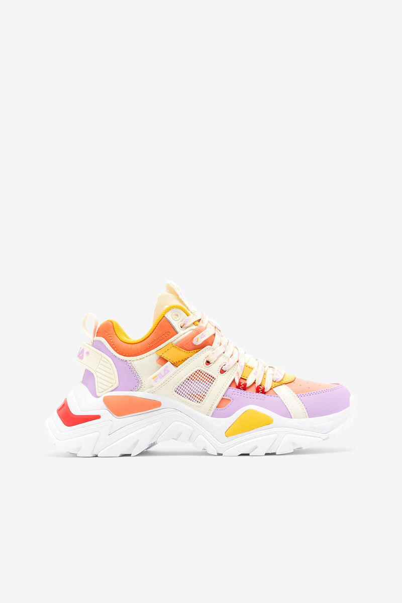 Fila Cage Mid Mixed Media Sneakers Dam Orange | mjLbv5BL52y