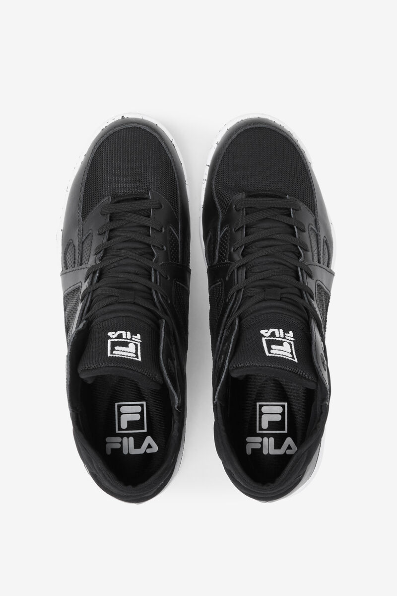 Fila Cage Mid Top Basketball Shoes | Fila Sneakers Herr Svarta Vita Svarta | W1KuLXa6XOZ
