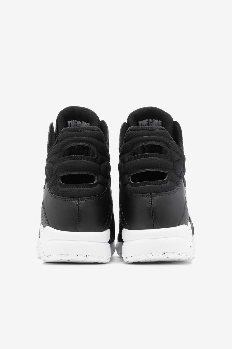 Fila Cage Mid Top Basketball Shoes | Fila Sneakers Herr Svarta Vita Svarta | W1KuLXa6XOZ