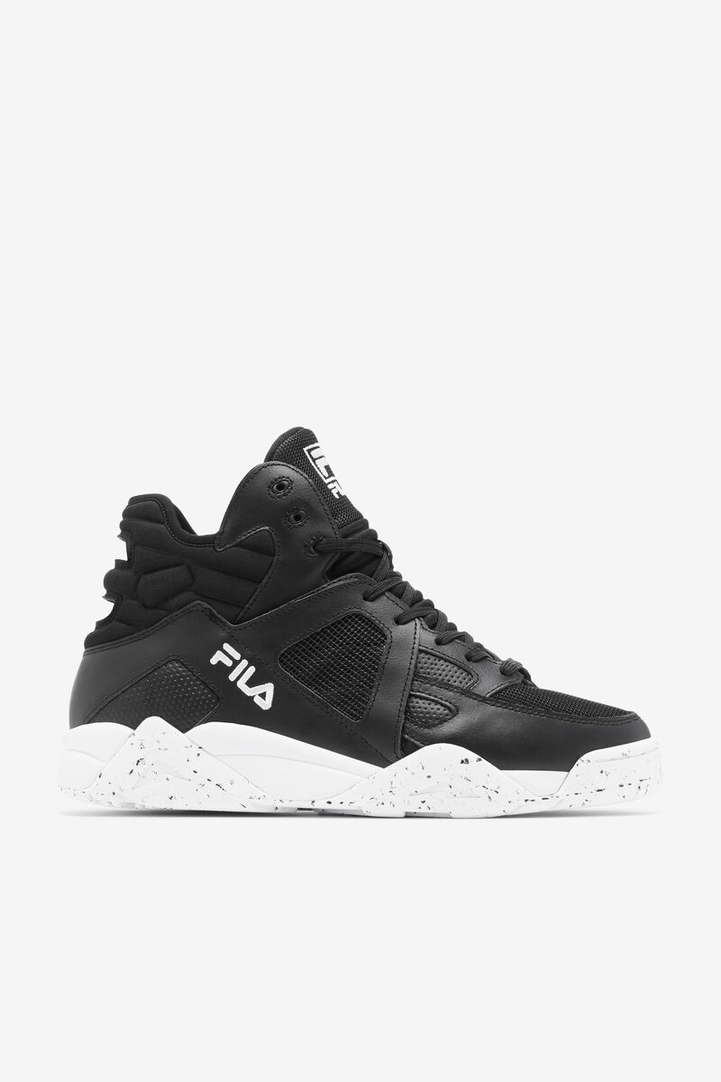 Fila Cage Mid Top Basketball Shoes | Fila Sneakers Herr Svarta Vita Svarta | W1KuLXa6XOZ