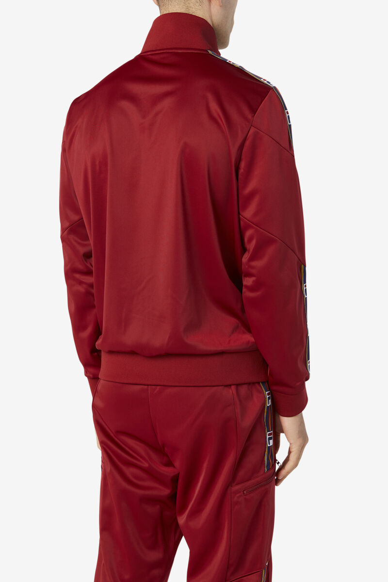 Fila Carson Track Jacket Casual Kappor Herr Röda | e47YjO9XELb