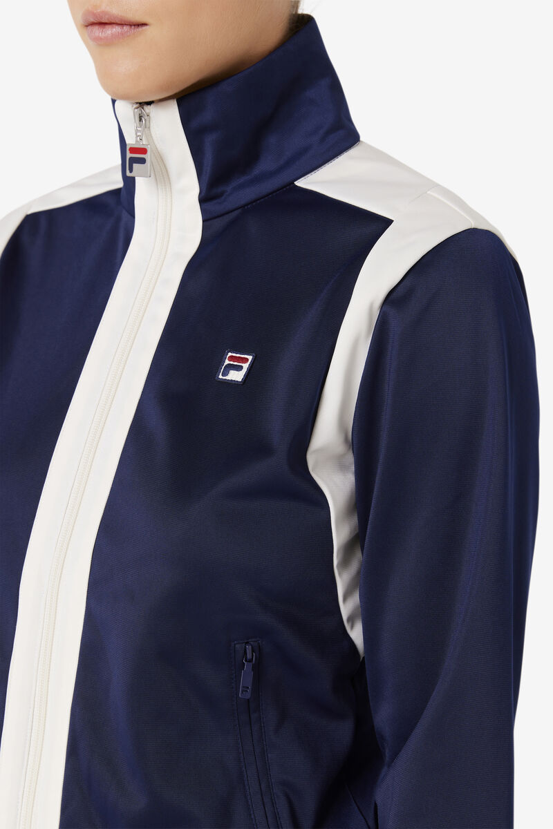 Fila Charlie Track Jacket Jacka Dam Marinblå | srivaDJDAeE