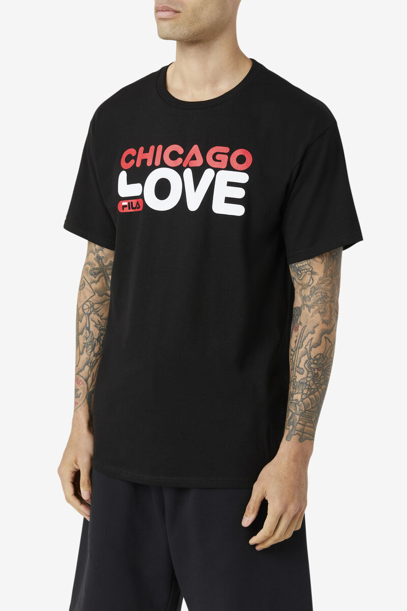 Fila Chicago Love T-shirt Herr Svarta | txTSzxf5Vtt