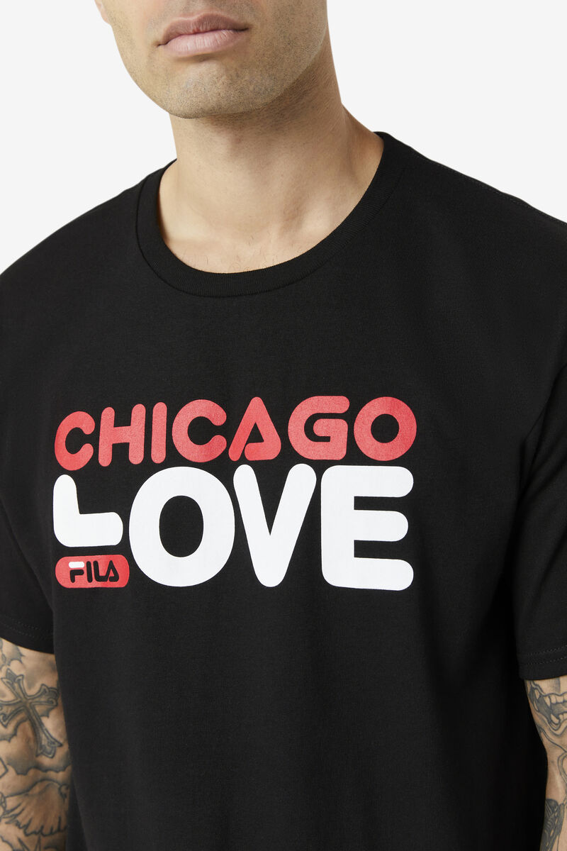 Fila Chicago Love T-shirt Herr Svarta | txTSzxf5Vtt