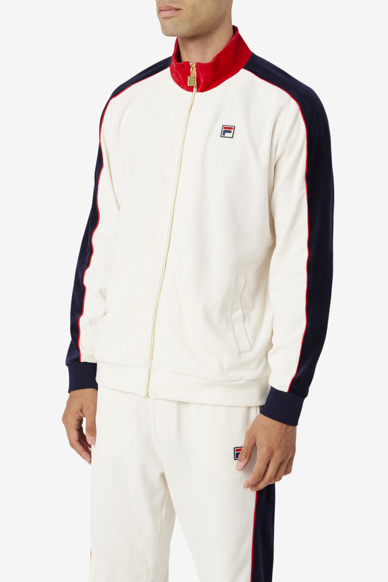 Fila Cima Velour Jacket Träningsoverall Herr Röda Marinblå | tlOWJ37t3BT