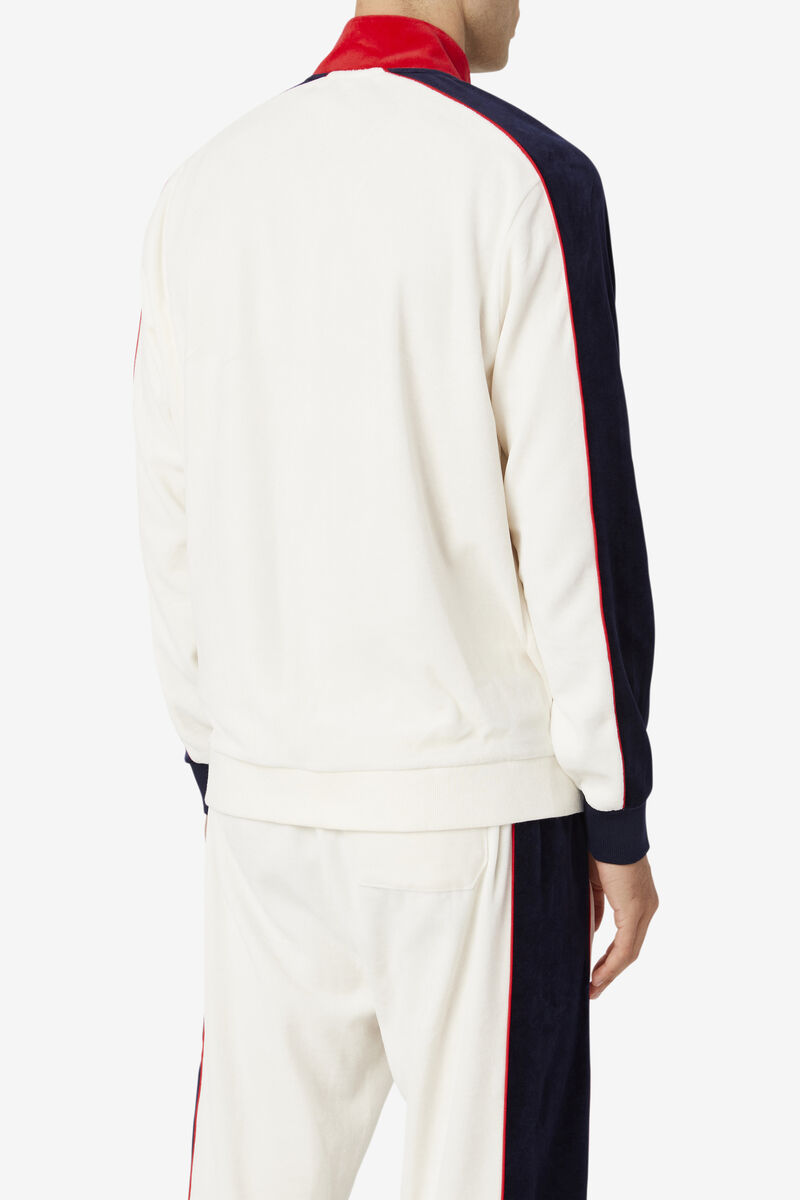 Fila Cima Velour Jacket Träningsoverall Herr Röda Marinblå | tlOWJ37t3BT