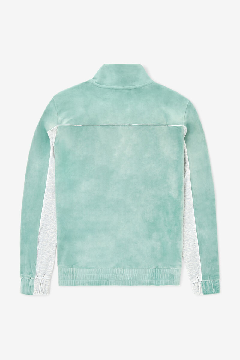 Fila Cisco Velour Jacket Träningsoverall Herr Ljusgrå Vita | IHIbEJ9coWZ