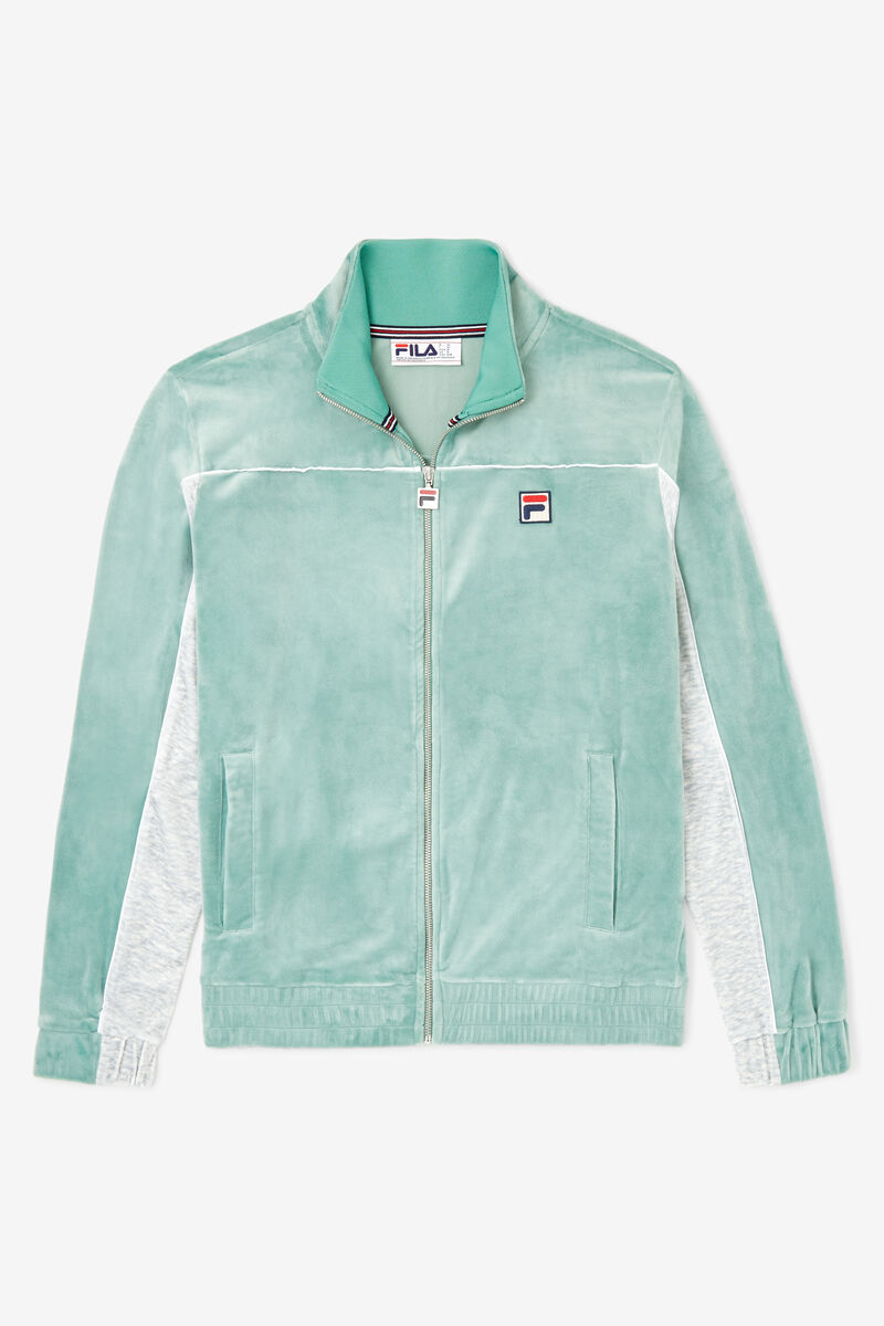 Fila Cisco Velour Jacket Träningsoverall Herr Ljusgrå Vita | IHIbEJ9coWZ