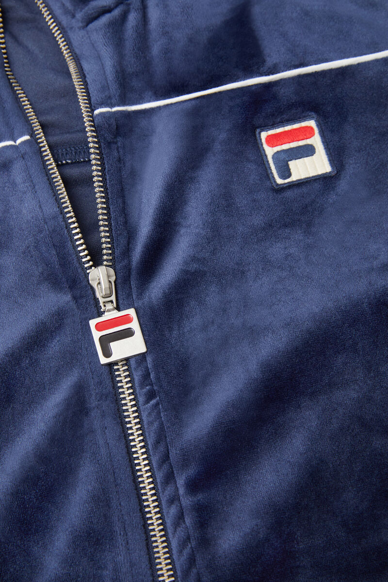 Fila Cisco Velour Jacket Träningsoverall Herr Marinblå Röda Vita | mWR9xOERXmh