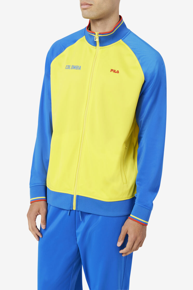 Fila Colombia Track Jacket Träningsoverall Herr Gula Blå Röda | lvGLn5yC2pI