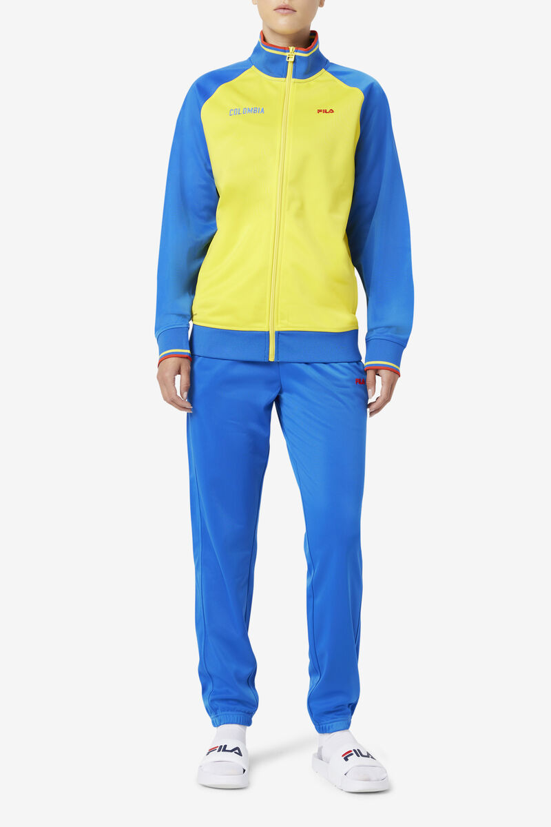 Fila Colombia Track Pant Byxor Dam Blå Röda | 755mUbZhLEs