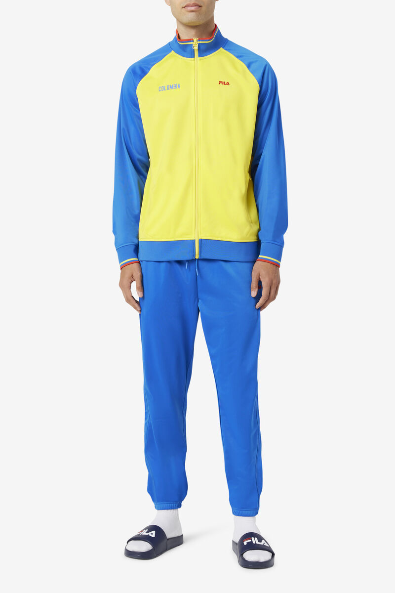 Fila Colombia Track Pant Byxor Herr Blå Röda | C1ZkWA7ZKAq