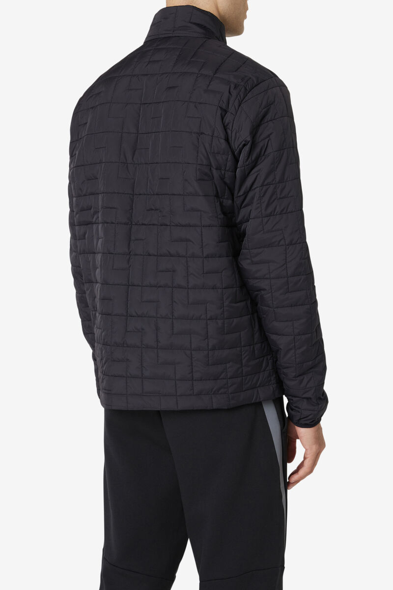 Fila Commuter Jacket Casual Kappor Herr Svarta | ZKyvLrjZNMj
