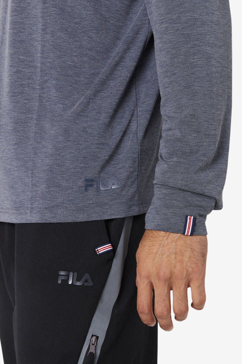 Fila Commuter Long Sleeve T-shirt Herr Lila | VZSLGhoUCLs