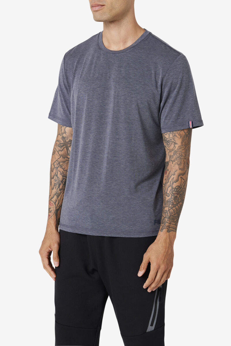 Fila Commuter T-shirt Herr Lila | pf6xZqw2Bp5