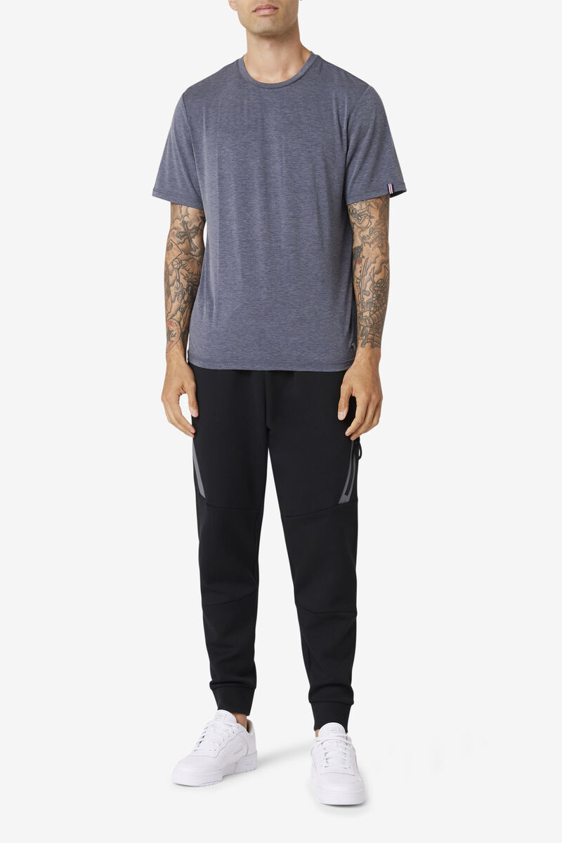 Fila Commuter T-shirt Herr Lila | pf6xZqw2Bp5