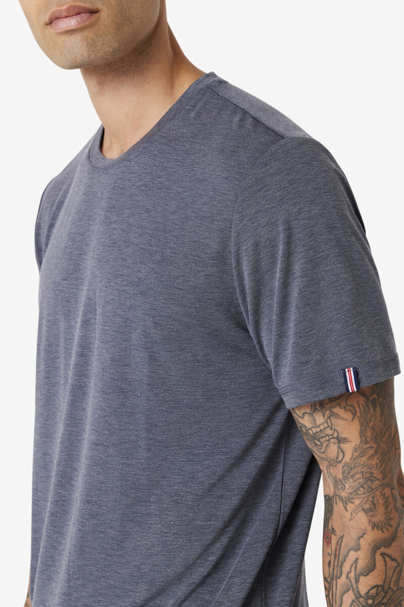 Fila Commuter T-shirt Herr Lila | pf6xZqw2Bp5