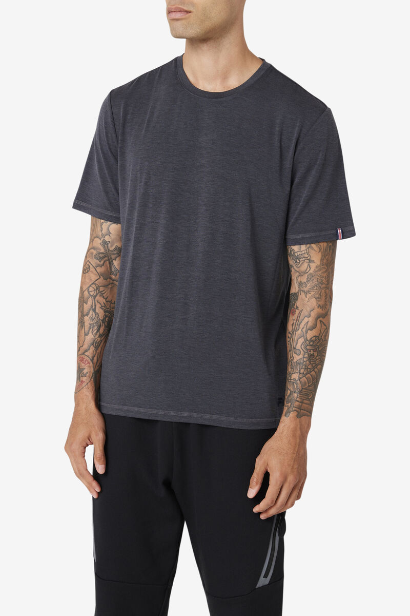 Fila Commuter T-shirt Herr Svarta | WCwUZ2F3SU9
