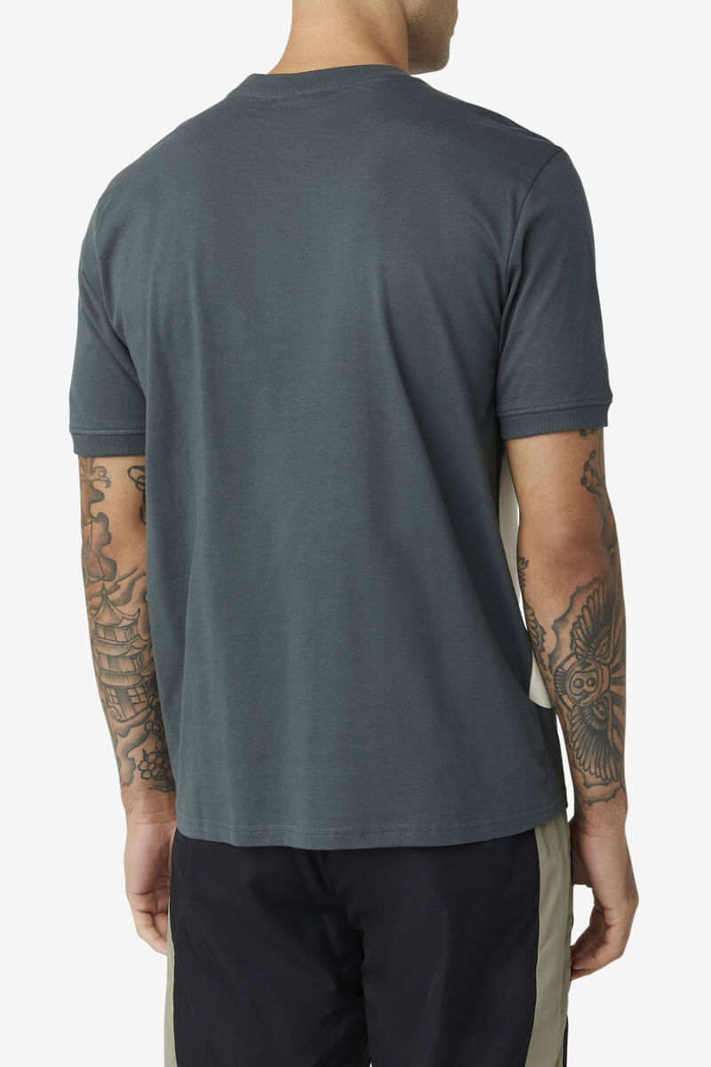 Fila Corp T-shirt Herr Blå Turkos | RXOia3YFVxu