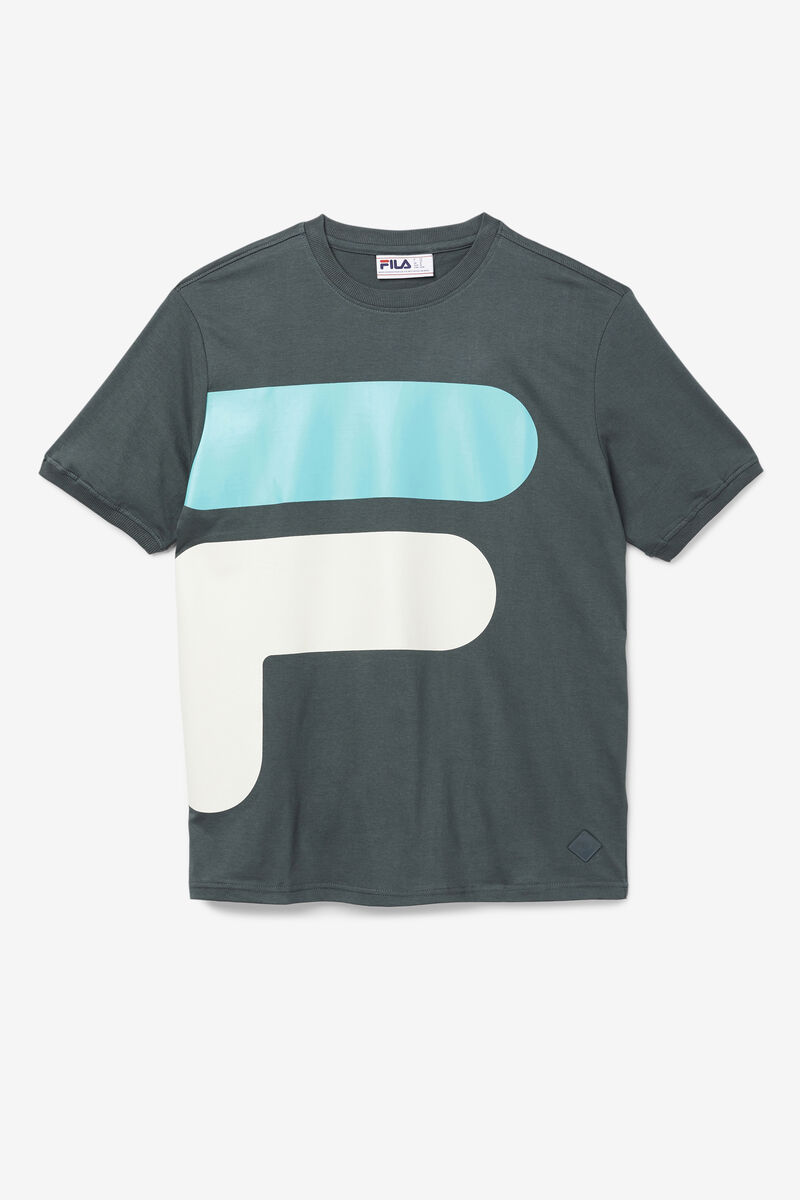 Fila Corp T-shirt Herr Blå Turkos | RXOia3YFVxu