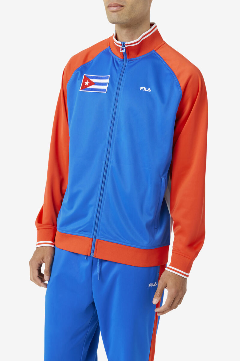 Fila Cuba Track Jacket Casual Kappor Dam Röda Vita Blå | n62YRgTeIO4