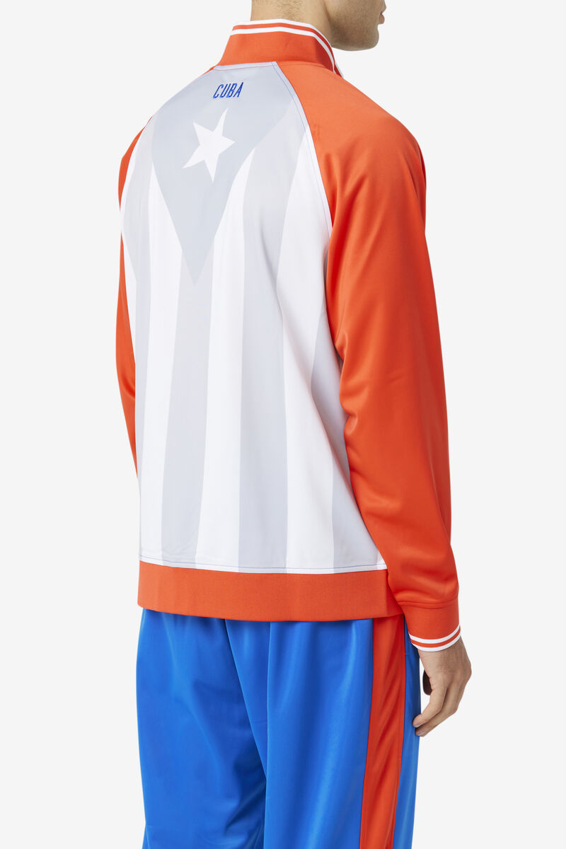 Fila Cuba Track Jacket Träningsoverall Herr Röda Vita Blå | kNsEQnSPPhY
