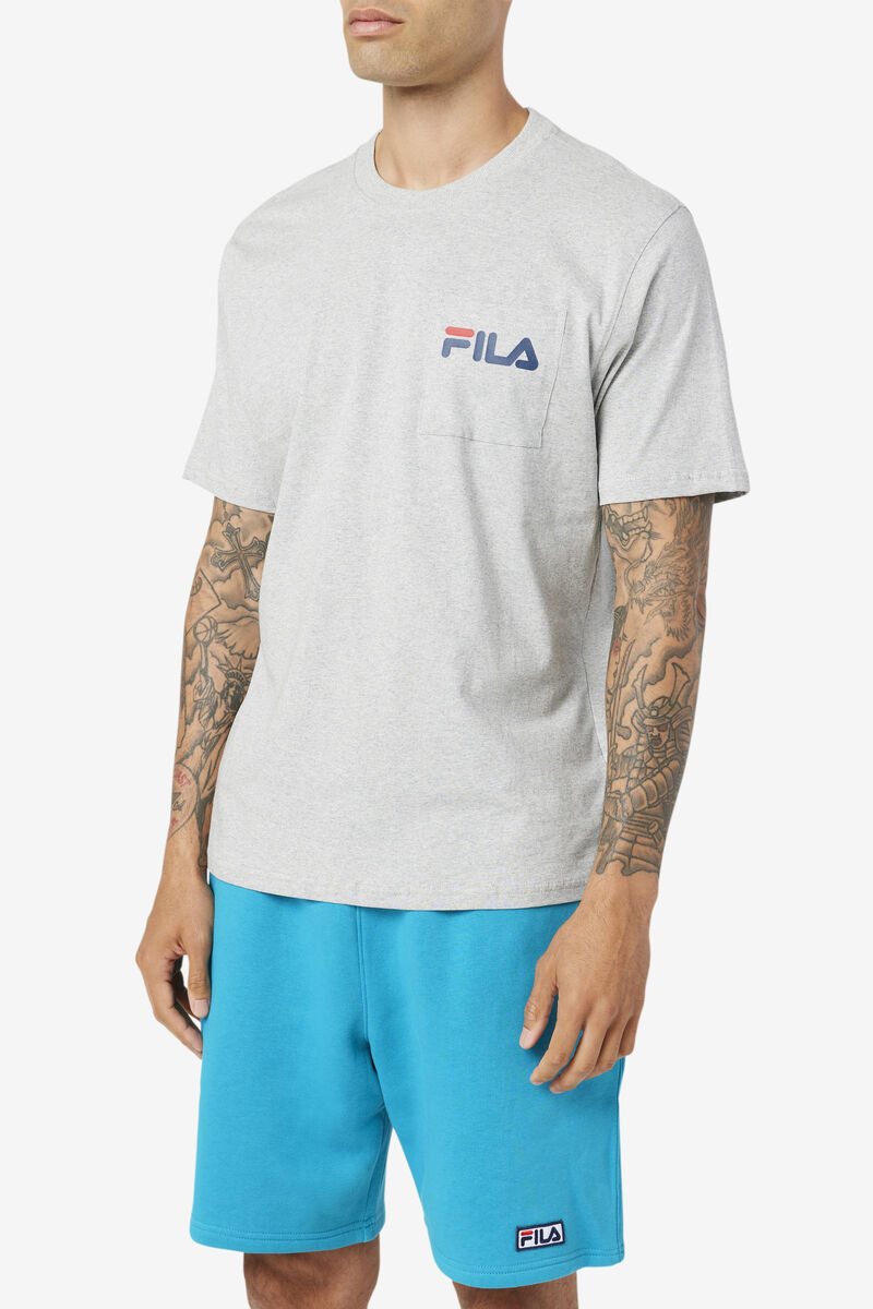 Fila Curtis Pocket T-shirt Herr Ljusgrå | 93fIDjtG1fJ
