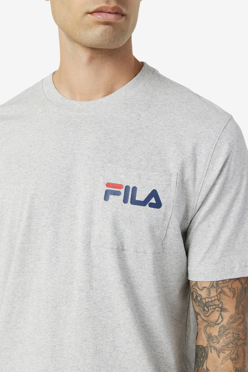 Fila Curtis Pocket T-shirt Herr Ljusgrå | 93fIDjtG1fJ