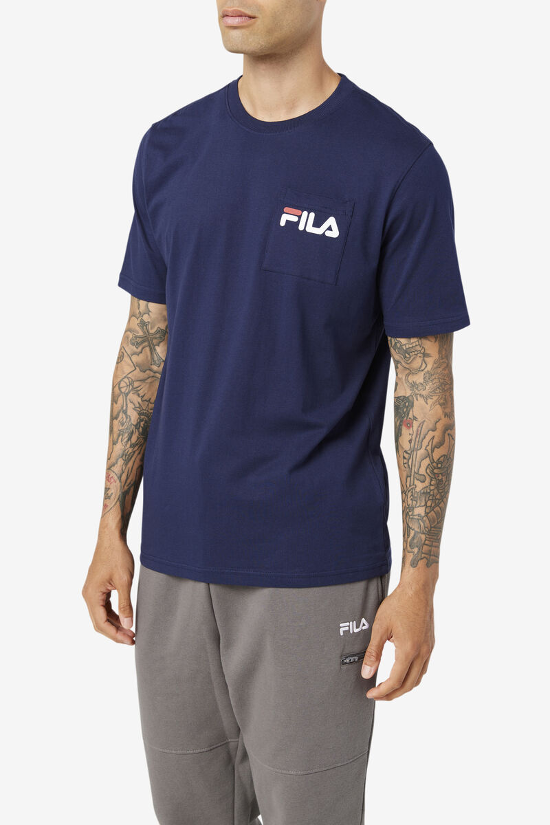 Fila Curtis Pocket T-shirt Herr Marinblå | lfgXAJa3XS1