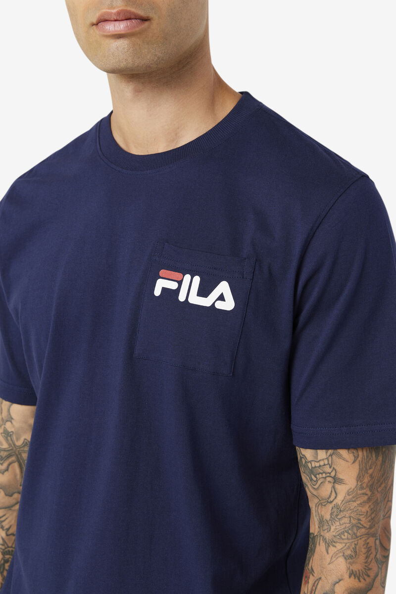 Fila Curtis Pocket T-shirt Herr Marinblå | lfgXAJa3XS1