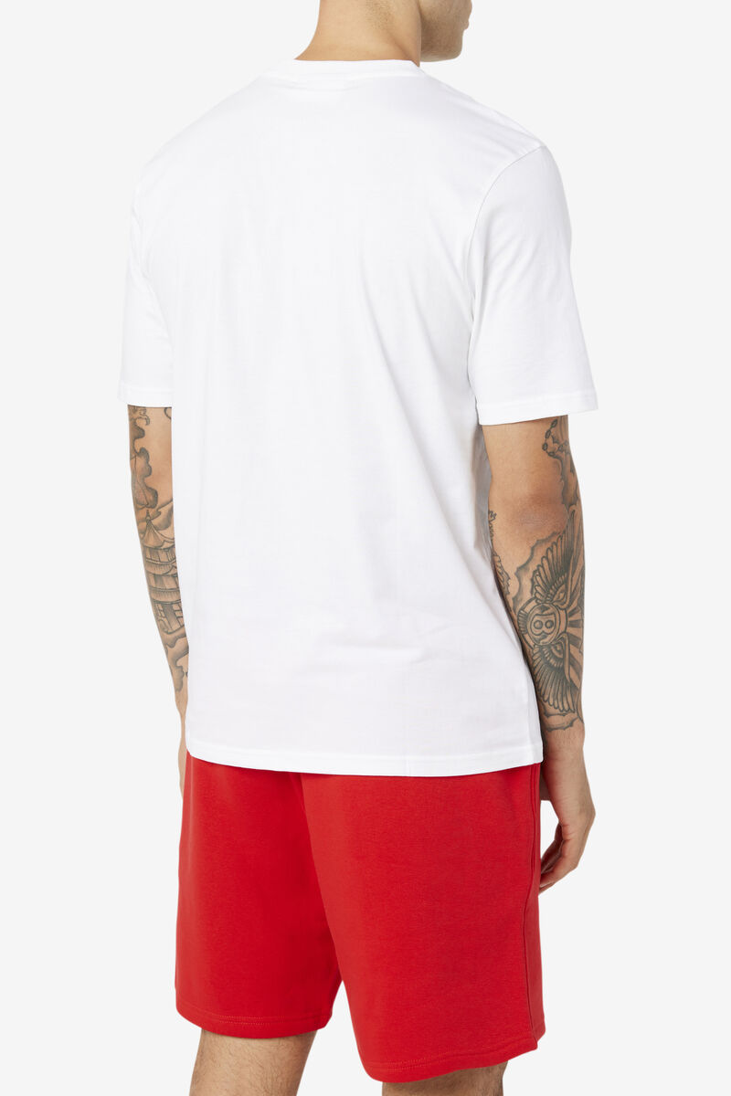 Fila Curtis Pocket T-shirt Herr Vita | bN1USCUkfaM