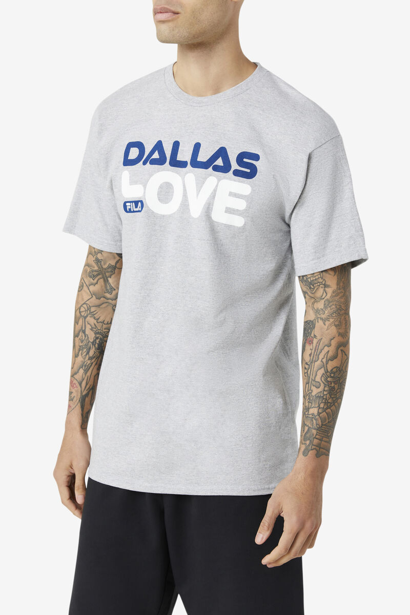 Fila Dallas Love T-shirt Herr Grå | 1PiLSo8VBXR