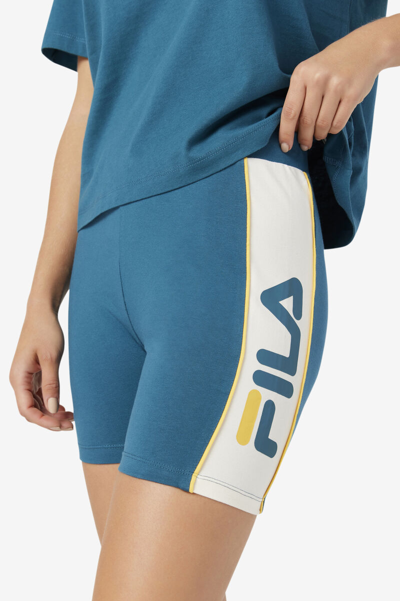 Fila Davina Bike Kort Shorts Dam Blå Korall | pyVGcjftofU