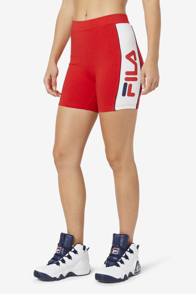 Fila Davina Bike Kort Shorts Dam Röda | ZsZKAca3KCk
