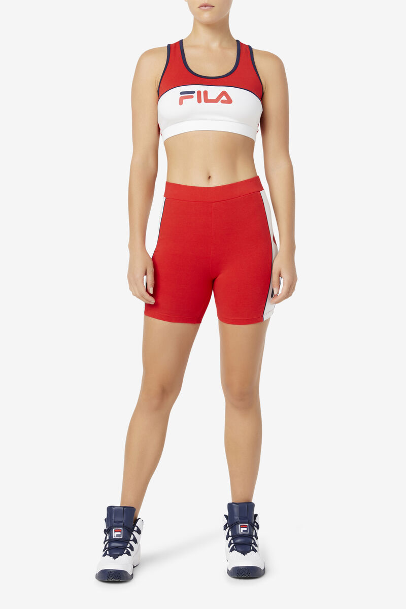 Fila Davina Bike Kort Shorts Dam Röda | ZsZKAca3KCk
