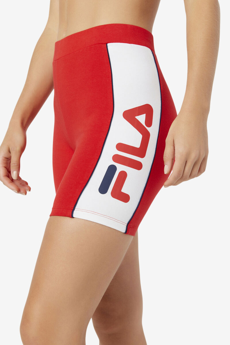 Fila Davina Bike Kort Shorts Dam Röda | ZsZKAca3KCk