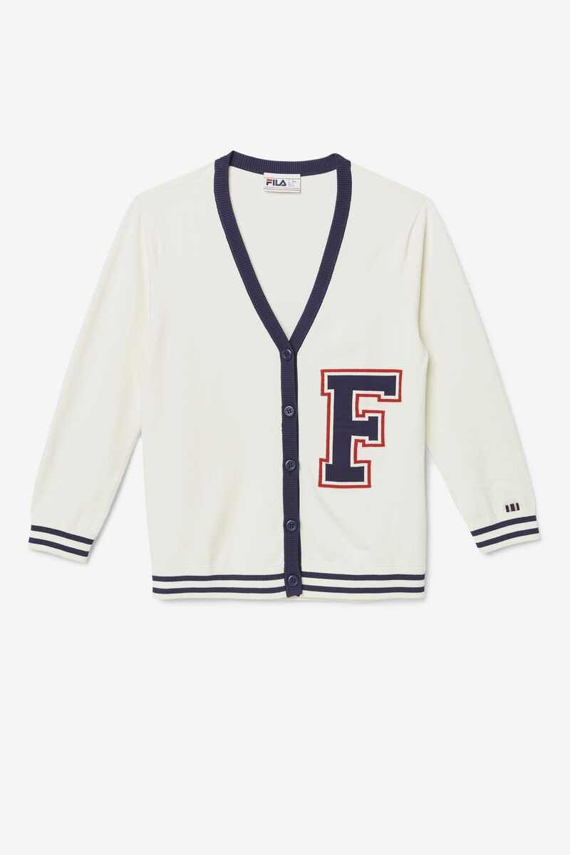 Fila Delfina Cardigan Tröjor Dam Vita Marinblå | 4sJF2F8y2zc